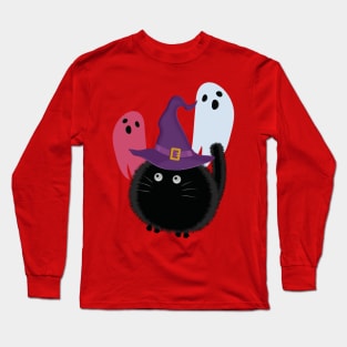 Witch Cat Long Sleeve T-Shirt